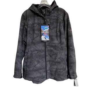 ZeroXposur Women's Black Gray Textured Ski Jacket with Hood